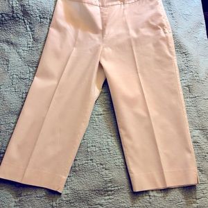 Crisp White Capri Pants with side zip